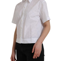 Dolce & Gabbana White Collared Short Sleeve Polo Shirt Top