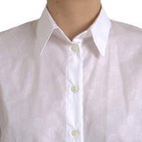 Dolce & Gabbana White Collared Short Sleeve Polo Shirt Top