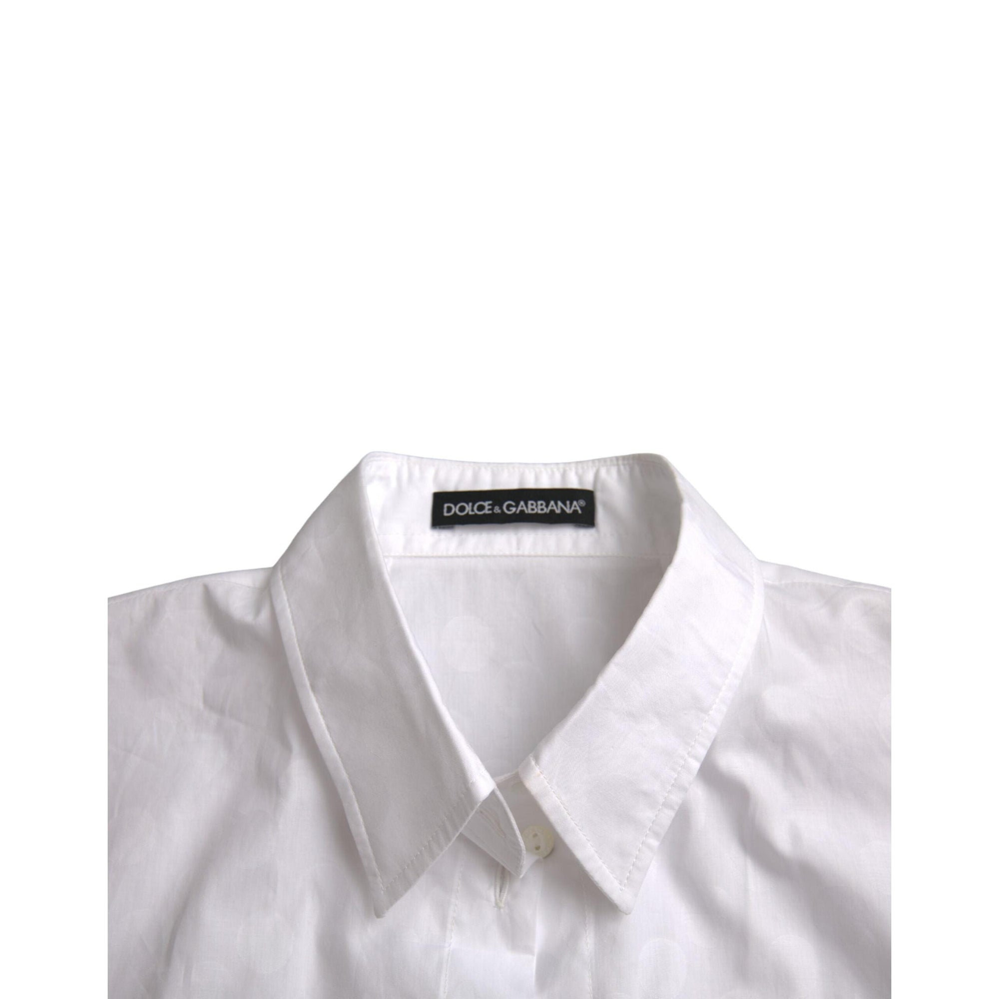 Dolce &amp; Gabbana White Collared Short Sleeve Polo Shirt Top