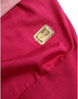 Dolce & Gabbana Pink Short Sleeves Pullover Ascot Collar Top