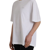 Balenciaga White Cotton Crew Neck Short Sleeves T-shirt