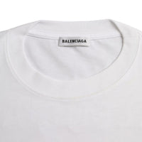 Balenciaga White Cotton Crew Neck Short Sleeves Tee T-shirt