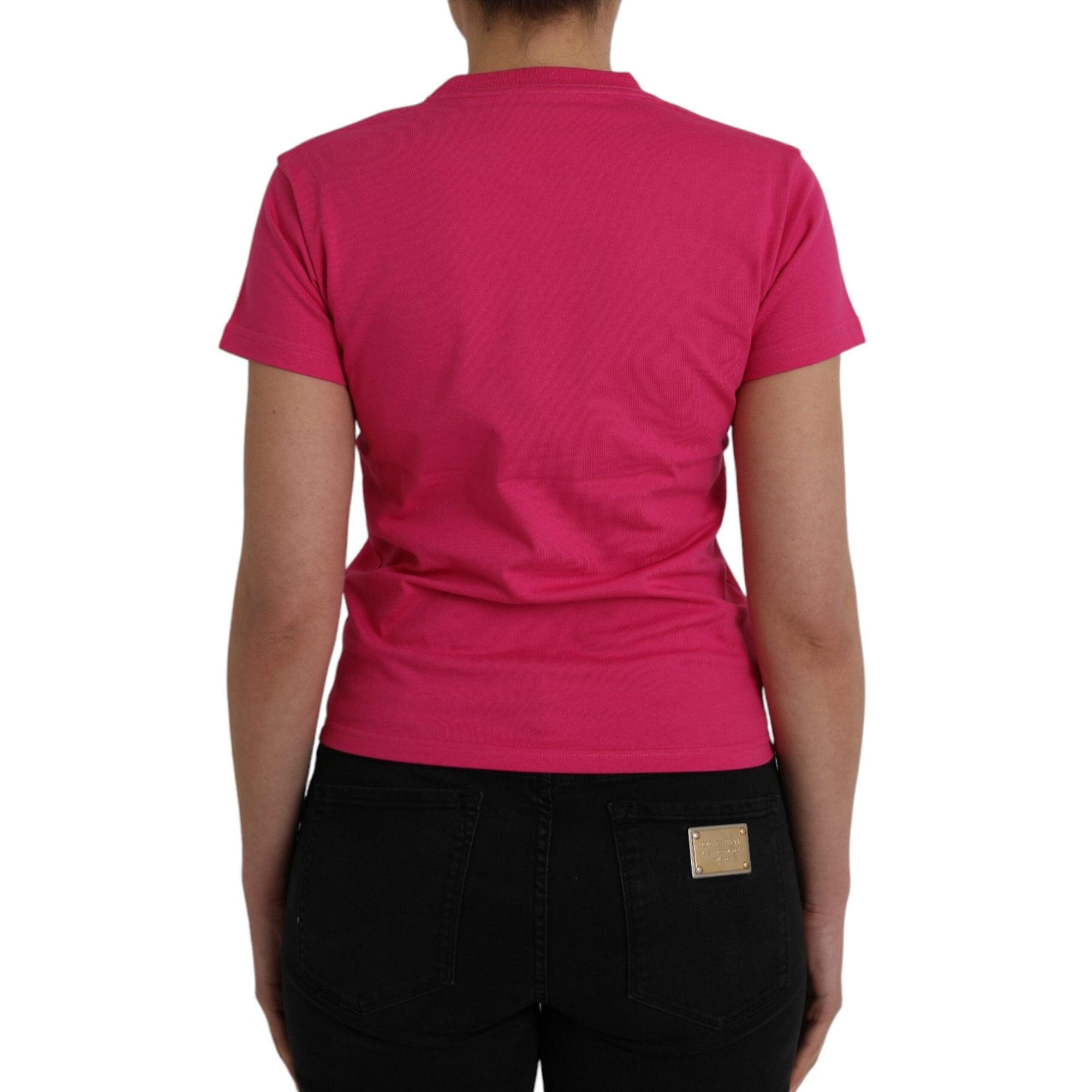 Balenciaga Pink Cotton Crew Neck Short Sleeves Tee Top T-shirt
