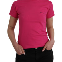 Balenciaga Pink Cotton Crew Neck Short Sleeves Tee Top T-shirt