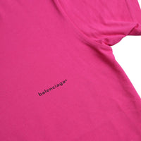 Balenciaga Pink Cotton Crew Neck Short Sleeves Tee T-shirt