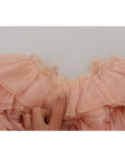 Dolce & Gabbana Pink Ruffles Long Sleeves Pullover Sweater
