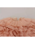 Dolce & Gabbana Pink Ruffles Long Sleeves Pullover Sweater