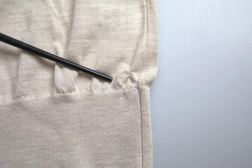 Dolce &amp; Gabbana Pullover Beige Cashmere Turtleneck Sweater