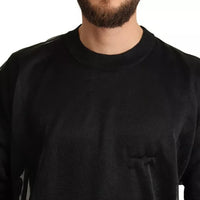 Dolce & Gabbana Black Logo Crewneck Long Sleeve Pullover Sweater