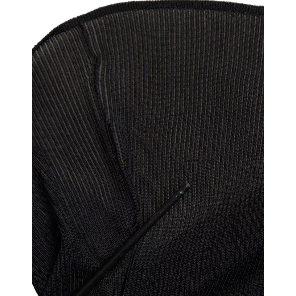 Dolce &amp; Gabbana Black Viscose Turtle Neck Pullover Sweater