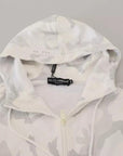 Dolce & Gabbana White Camouflage Hooded Sweatshirt Sweater