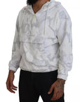 Dolce & Gabbana White Camouflage Hooded Sweatshirt Sweater