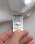 Dolce & Gabbana White Cotton Logo Pullover Sweatshirt Sweater