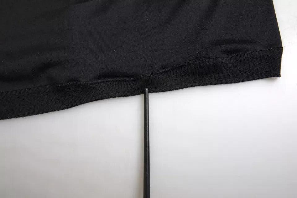 Dolce &amp; Gabbana Black Buttoned Roundneck Short Sleeve T-shirt