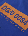 Dolce & Gabbana Blue Logo Print Crewneck Cotton T-shirt