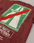 Dolce & Gabbana Maroon Printed Crewneck Tee Cotton T-shirt