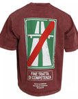 Dolce & Gabbana Maroon Print Round Neck Short Sleeves T-shirt