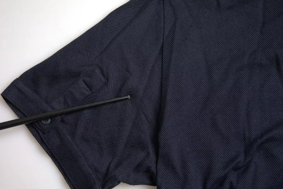 Dolce &amp; Gabbana Navy Blue Collared Short Sleeve Polo T-shirt