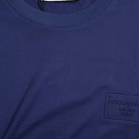 Dolce & Gabbana Royal Blue Round Neck Short Sleeve T-shirt