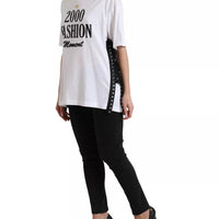 Dolce & Gabbana White 2000 Fashion Moment Lacing Detailed Tee T-shirt