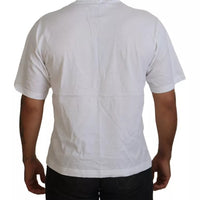 Dolce & Gabbana White Cotton DG Appliqué Men Casual T-shirt