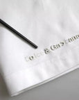 Dolce & Gabbana White Logo Embossed Cotton Crewneck T-shirt
