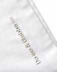 Dolce & Gabbana White Logo Embossed Cotton Crewneck T-shirt