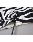 Dolce & Gabbana Black White Zebra Sleeveless Bustier Crop Top
