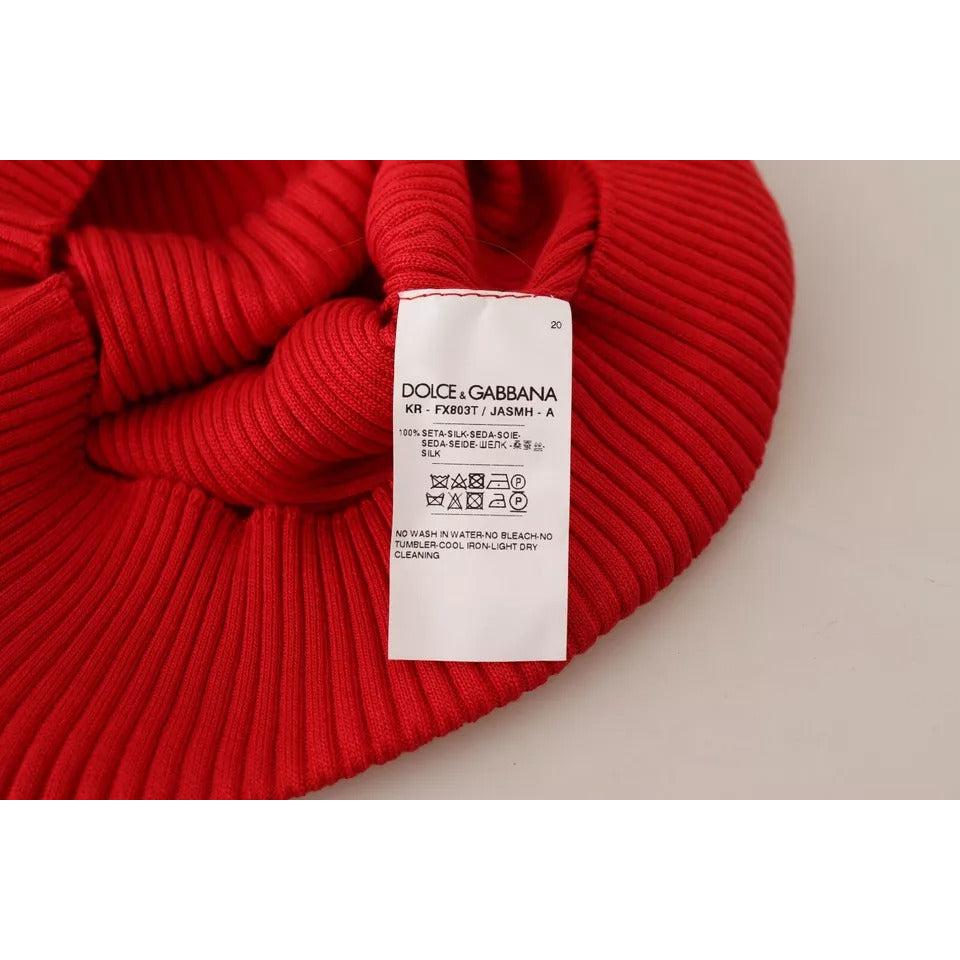 Dolce &amp; Gabbana Red Silk T-shirt Short Sleeve Top Blouse