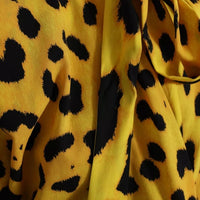 Dolce & Gabbana Yellow Leopard Print Long Sleeves Top Blouse