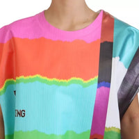 Dolce & Gabbana Multicolor TV Glitch Print Blouse Casual Top