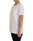 Dolce & Gabbana Optical White Printed Short Sleeves Top