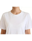 Dolce & Gabbana Optical White Printed Short Sleeves Top
