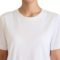 Dolce & Gabbana Optical White Printed Short Sleeves Top