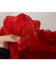 Dolce & Gabbana Red Silk Ascot Collar Ruffles Blouse Top