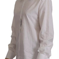 Dolce & Gabbana White Cotton Collared Formal Dress Shirt Top