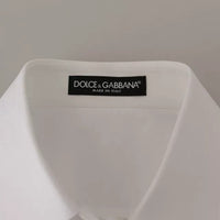 Dolce & Gabbana White Cotton Collared Formal Dress Shirt Top