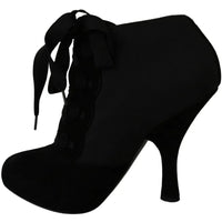 Dolce & Gabbana Black Suede Stretch Ankle Boots Booties Shoes