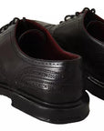 Dolce & Gabbana Black Leather Brogue Oxford Dress Shoes