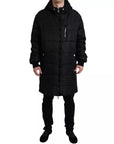 Dolce & Gabbana Black Nylon Hooded Parka Coat Winter Jacket