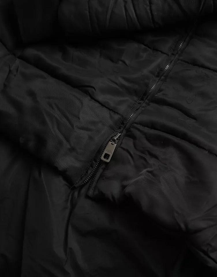 Dolce &amp; Gabbana Black Nylon Hooded Parka Coat Winter Jacket
