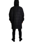 Dolce & Gabbana Black Nylon Hooded Parka Coat Winter Jacket