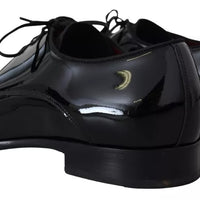 Dolce & Gabbana Black Patent Leather Derby Dress Shoes