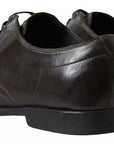 Dolce & Gabbana Green Leather Mens Formal Dress Shoes