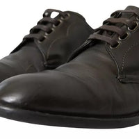 Dolce & Gabbana Green Leather Mens Formal Dress Shoes