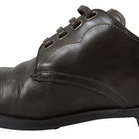 Dolce & Gabbana Green Leather Mens Formal Dress Shoes