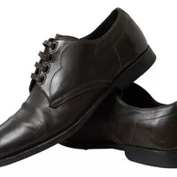 Dolce & Gabbana Green Leather Mens Formal Dress Shoes