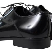 Dolce & Gabbana Black Polished Leather Formal Dress Shoes