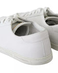 Dolce & Gabbana White Saint Tropez Lace Up Men Sneakers Men Shoes