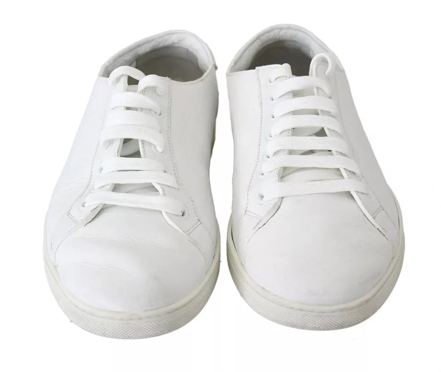 Dolce & Gabbana White Saint Tropez Lace Up Men Sneakers Men Shoes